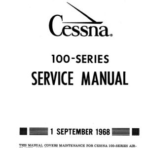 Cessna Model 100 Series Service Manual (1963 thru 1968)