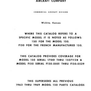 Cessna Model 150 Illustrated Parts Catalog