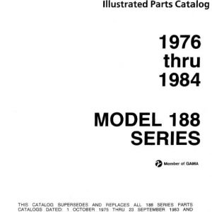 Cessna Model 188 Series Illustrated Parts Catalog 1976 Thru 1984
