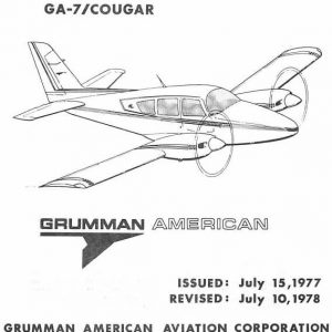 Grumman American Maintenance Manual Model GA-7-Cougar