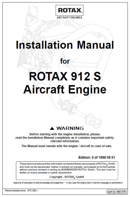 Installation Manual for ROTAX 912 S Aircraft Engine
