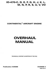 Teledyne Continental Aircraft Engine Overhaul Manual IO-470
