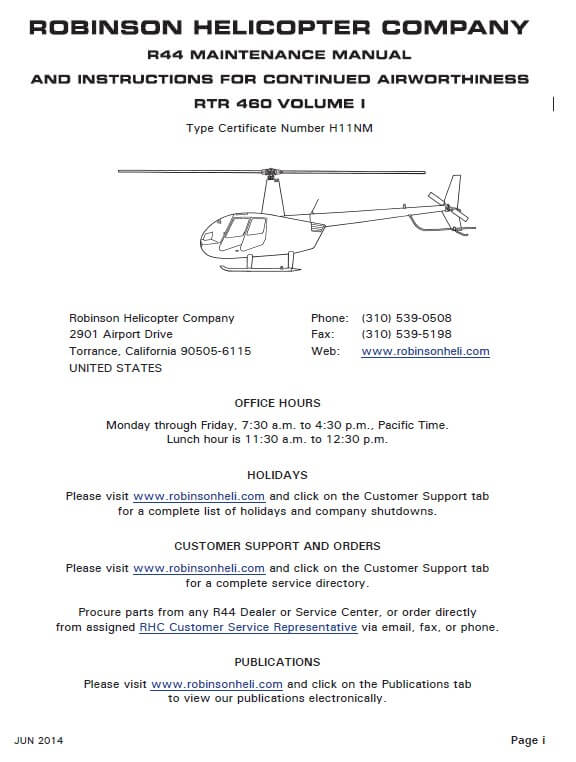 Robinson R44 Maintenance Manual
