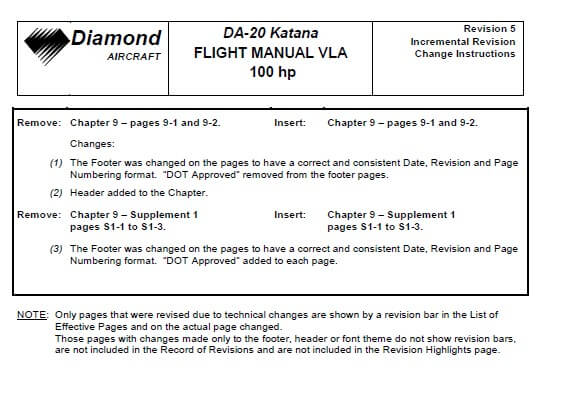 Diamond DA20-100-VLA Aircraft Flight Manual3