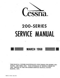 Cessna Model 200 Series Service Manual 1966 THRU 1968) D606-13