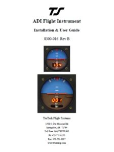 Bendix King ADI Flight Instrument Installation & User Guide