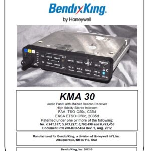 BendixKing KMA 30 Installation Manual