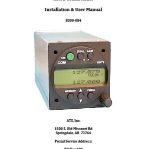 BendixKing KRT2 Comm Radio Installation & User Manual
