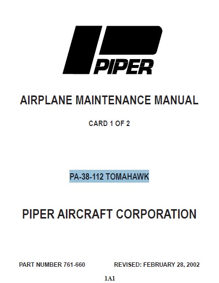 Piper Tomahawk Maintenance Manual