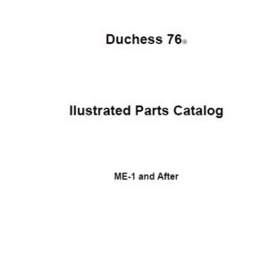 Beechcraft Duchess 76 Illustrated Parts Catalog, PN 105-590000-9C