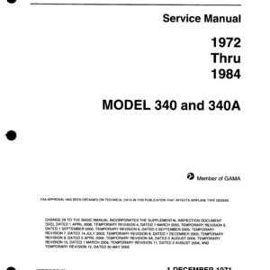 Cessna Model 340 and 340A (1972 thru 1984) Service Manual D930-29-13