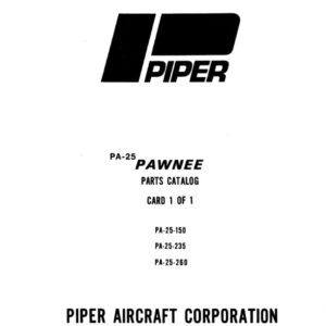 Piper Pawnee Parts Catalog PA-25, 150 235 260 Part Number-753-521