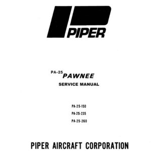Piper Pawnee Service Manual PA-25 150 235 260 Part Number 753 520