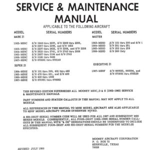 mooney m20 maintenance manual
